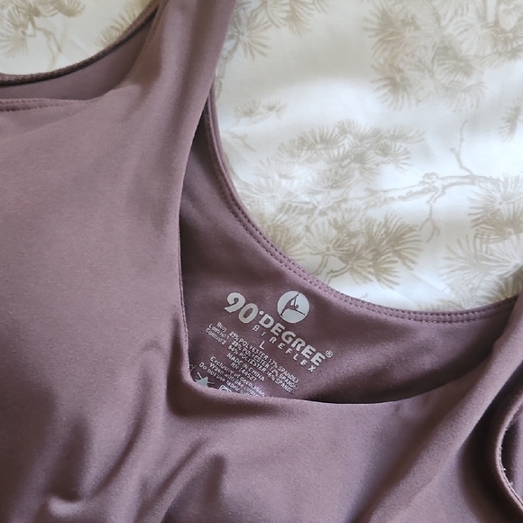 90 Degree By Reflex Mauve Sleeveless Top - Picture 3 of 4